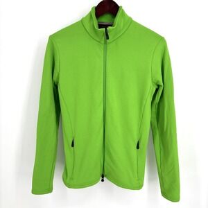 Kjus Jacket Womens Large Green Calienta Full Zip Fleece Outdoors‎ Pockets